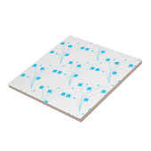 BrightStor Blue Flowers, Small Floral Print Tegeltje (Zijkant)
