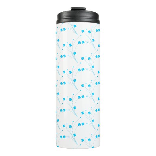 BrightStor Blue Flowers, Small Floral Print Thermosbeker (Voorkant)