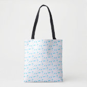 BrightStor Blue Flowers, Small Floral Print Tote Bag (Voorkant)