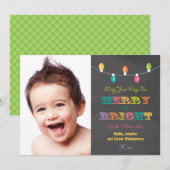 BrightStor Chalkboard Holiday Photo Card Feestdagenkaart (Voorkant / Achterkant)