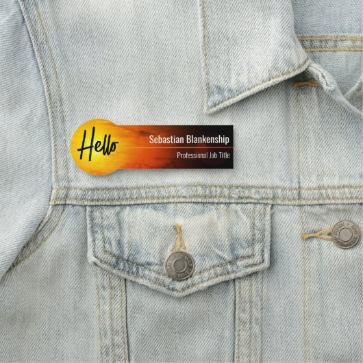 BrightStor HalloScript-scherm voor Sunset Artwork  Naamplaatje (In situ)