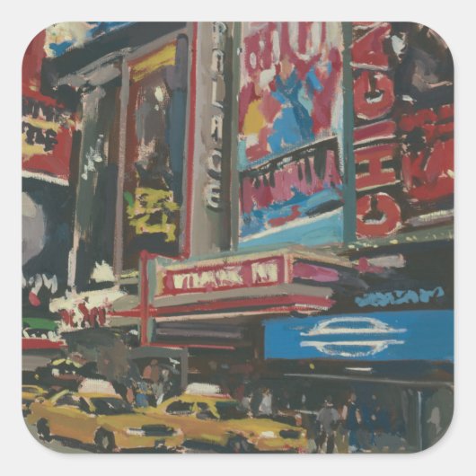 BrightStor Times Square 2012 Vierkante Sticker (Voorkant)