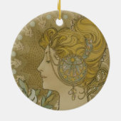 Brigid Celtic Fire Goddess Keramisch Ornament (Achterkant)