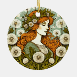 Brigid Goddess Paardenbloem Keramisch Ornament