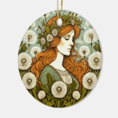 Brigid Goddess Paardenbloem Keramisch Ornament (Links)