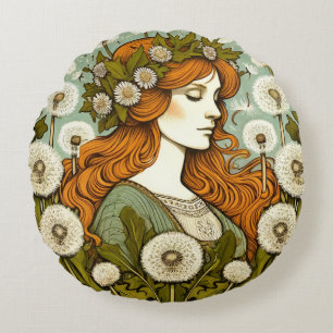 Brigid Goddess Paardenbloem Rond Kussen