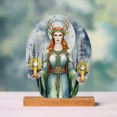 Brigid Imbolc Candlemas Forest Celtic Wiccan Acryl Bord (Neutraal)