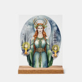 Brigid Imbolc Candlemas Forest Celtic Wiccan Acryl Bord (Voorkant)