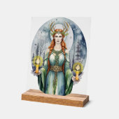Brigid Imbolc Candlemas Forest Celtic Wiccan Acryl Bord (Hoek)