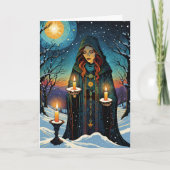 Brigid Imbolc Candlemas Forest Celtic Wiccan Feestdagen Kaart (Voorkant)