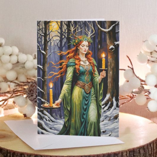 Brigid Imbolc Candlemas Forest Celtic Wiccan Feestdagen Kaart