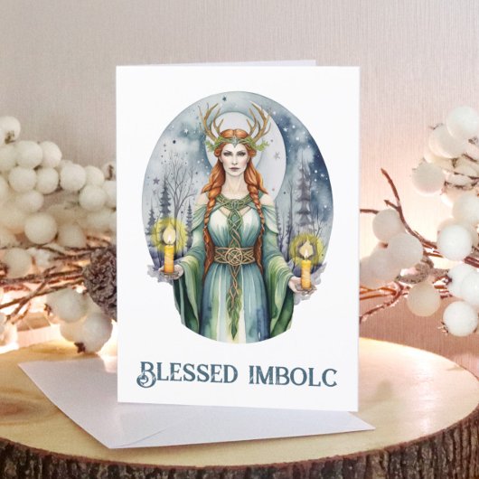 Brigid Imbolc Candlemas Forest Celtic Wiccan Feestdagen Kaart