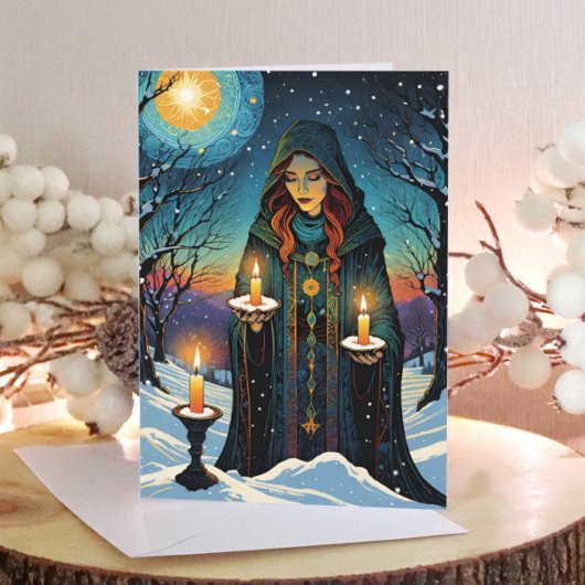 Brigid Imbolc Candlemas Forest Celtic Wiccan Feestdagen Kaart