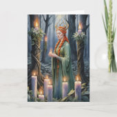 Brigid Imbolc Candlemas Forest Celtic Wiccan Feestdagen Kaart (Voorkant)