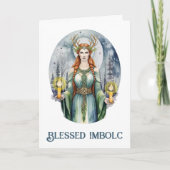 Brigid Imbolc Candlemas Forest Celtic Wiccan Feestdagen Kaart (Voorkant)