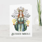 Brigid Imbolc Candlemas Snowflake Celtic Wiccan Feestdagen Kaart (Voorkant)