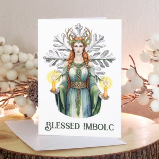 Brigid Imbolc Candlemas Snowflake Celtic Wiccan Feestdagen Kaart