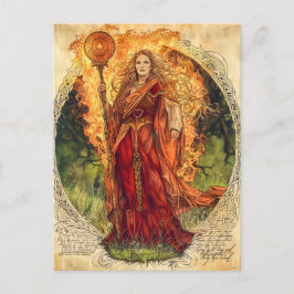 Brigid Keltische godin van vuur en genezing Briefkaart