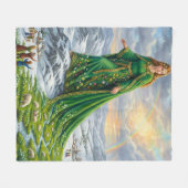 Brigid’s Mantle (Bringing the Spring) Fleece Deken (Voorkant (Horizontaal))