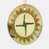 Brigid's Cross Imbolc Pagan Wiccan Altar Holiday Keramisch Ornament (Links)