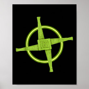 Brigid's Cross Pagan Christelijk Iers shirt St Pat Poster