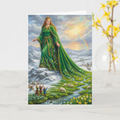 Brigid's Mantel (Lente brengen) Kaart (Gele Bloem)