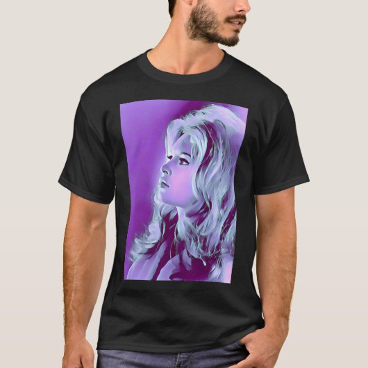 Brigitte Bardot kunstportret T-shirt (Voorkant)