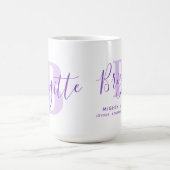Brigitte naam: monogram B paarse tekst Koffiemok (Center)