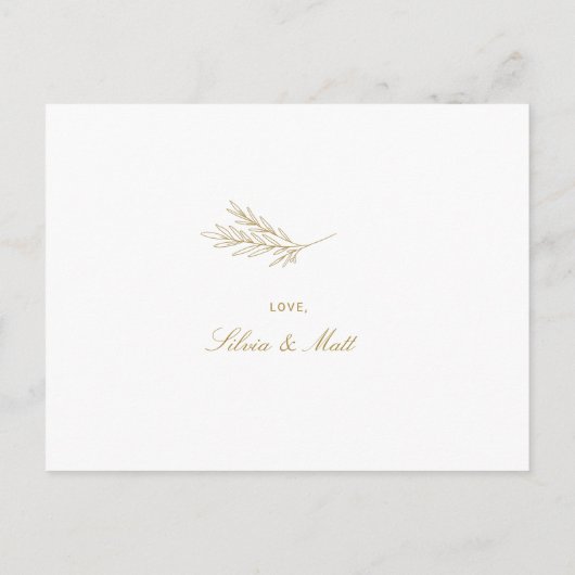 Brigitte Simple Minimal Uitnodiging Briefkaart (Achterkant)