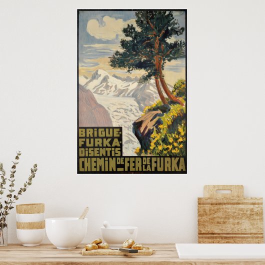 Brigue-Furka-Disentis, Chemin de Fer de la Furka Poster (Keuken)