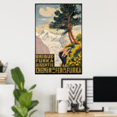 Brigue-Furka-Disentis, Chemin de Fer de la Furka Poster (Thuiskantoor)