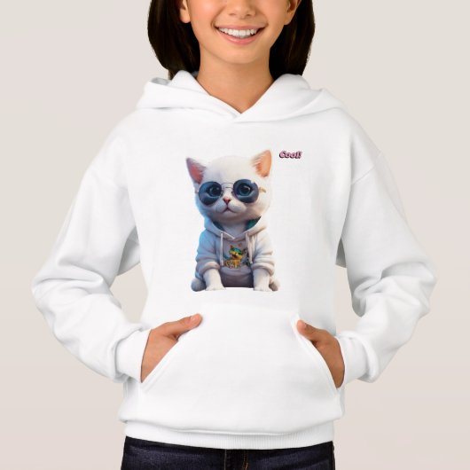 Bril & Kat Kids Hoodie (Voorkant)