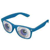 Bril met blauwe ogen retro zonnebril (Gekanteld)