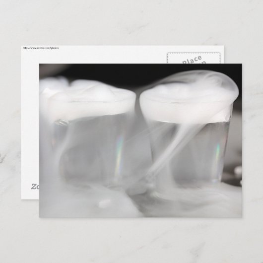 Bril met water en droog ijs briefkaart (Voorkant / Achterkant)