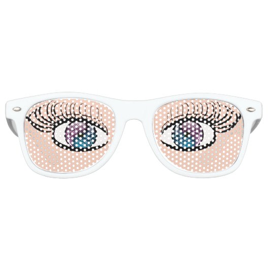 Bril met Yin en Yang Eyeballs Retro Zonnebril (Voorkant)