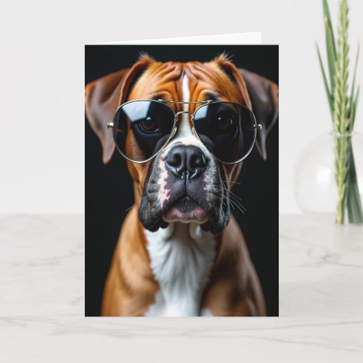 Bril Pup Vaderdag kaart (Voorkant)