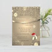 Bril, Santa Hat, Confetti CompanyKerstparty Kaart (Staand voorkant)