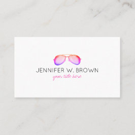 Bril Specialist Brillen Spectacles roze Visitekaartje