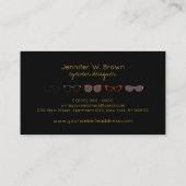 Bril Specialist Brillen zwart Geel Opticiens Visitekaartje (Achterkant)