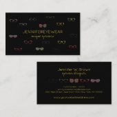 Bril Specialist Brillen zwart Geel Opticiens Visitekaartje (Voorkant / Achterkant)