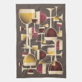 Bril van de keukenhanddoek van de rode en witte wi (Verticaal)