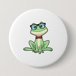 Bril van kikkernerdstudent das ronde button 7,6 cm