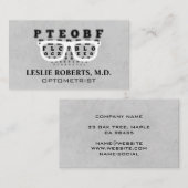 Bril Voorschrift Oogkaart  | Optometrie  Visitekaartje (Voorkant / Achterkant)