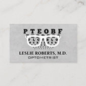 Bril Voorschrift Oogkaart  | Optometrie  Visitekaartje (Voorkant)