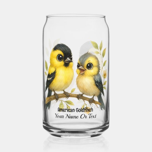 briljant amerikaans goudvinkglas blikvorm glas (Voorkant)