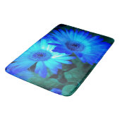 Briljant Blauw Daisies Badmat (Gekanteld)