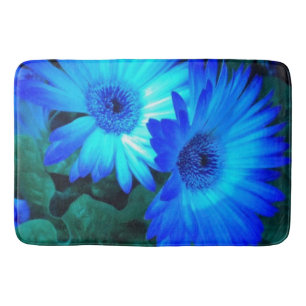 Briljant Blauw Daisies Badmat