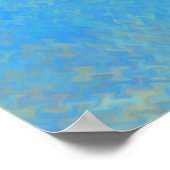 Briljant Blauw Marmer Kunst Poster (Hoek)