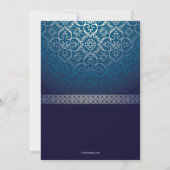 Briljant Blauwe Foto Uitnodiging (Verticaal) (Achterkant)