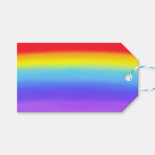 Briljant/Bleke regenboog van Rising Dove Fine Arts Cadeaulabel (Voorkant (Horizontaal))